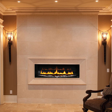 SLABS Cast stone fireplace mantel