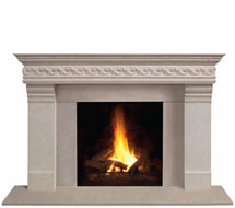 1110S.556 stone fireplace mantle surround in Paramus