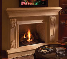 1112.533 stone fireplace mantle surround in Vancouver