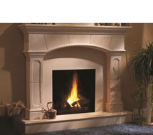1130.70.530 stone fireplace mantle surround in San Francisco