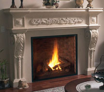 1145.534 stone fireplace mantle surround in Los Angeles