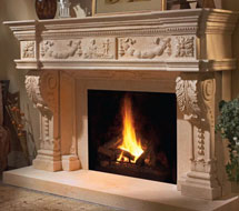 1152.546 stone fireplace mantle surround in Chicago